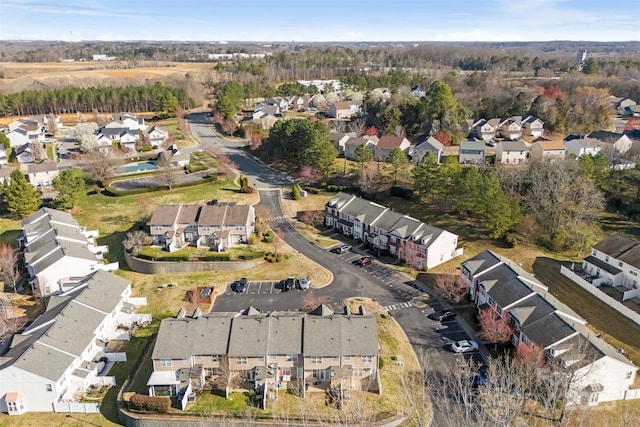 bird's eye view with a residential view