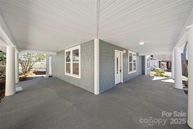 view of patio featuring covered porch