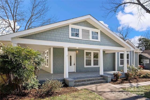 view of front of house with a porch