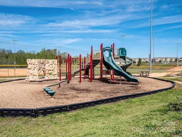 view of community jungle gym