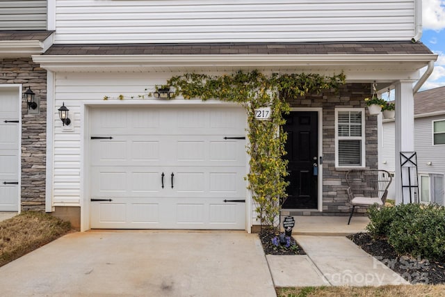 exterior space featuring driveway