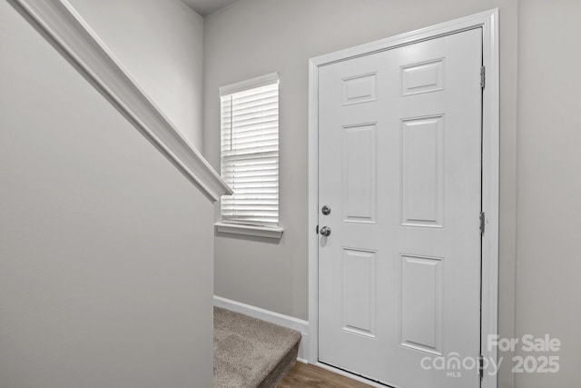 entryway with baseboards