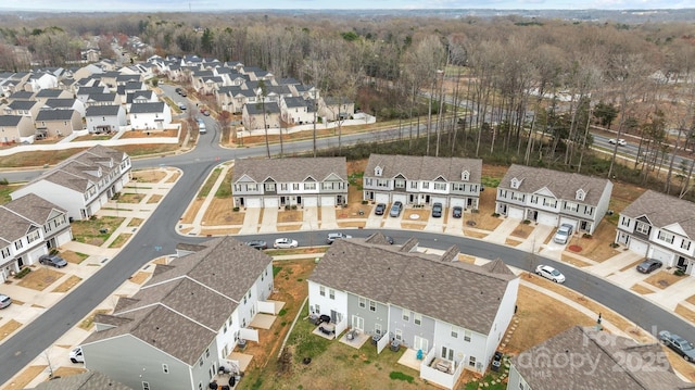 drone / aerial view with a residential view