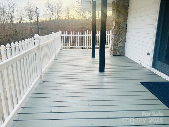 wooden terrace with fence