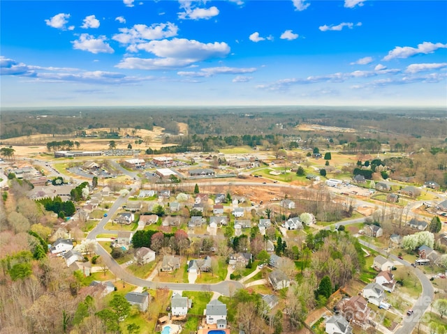 drone / aerial view with a residential view