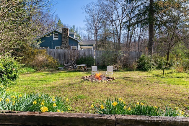20 Meeks Rd, Black Mountain, NC 28711 - view of yard with fence and an outdoor fire pit