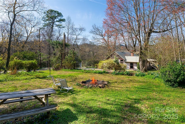 20 Meeks Rd, Black Mountain, NC 28711 - view of yard featuring a fire pit