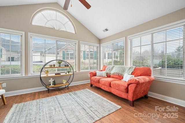 824 Wynnshire Dr Unit D, Hickory, NC 28601 - sunroom / solarium with wood finished floors, high vaulted ceiling, and baseboards