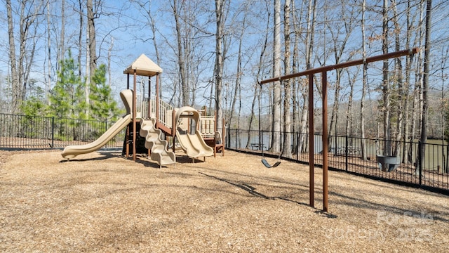 communal playground with fence