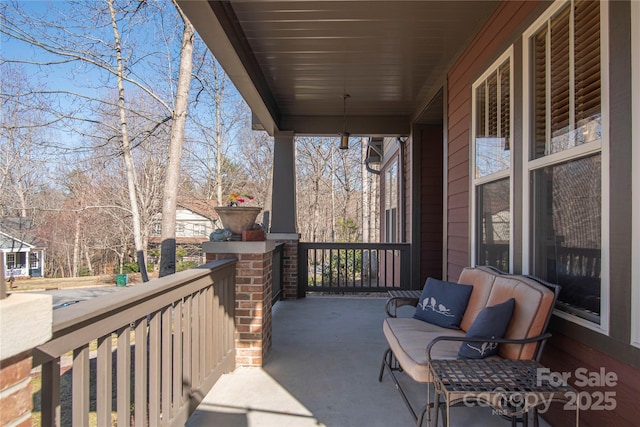 view of patio / terrace with a porch