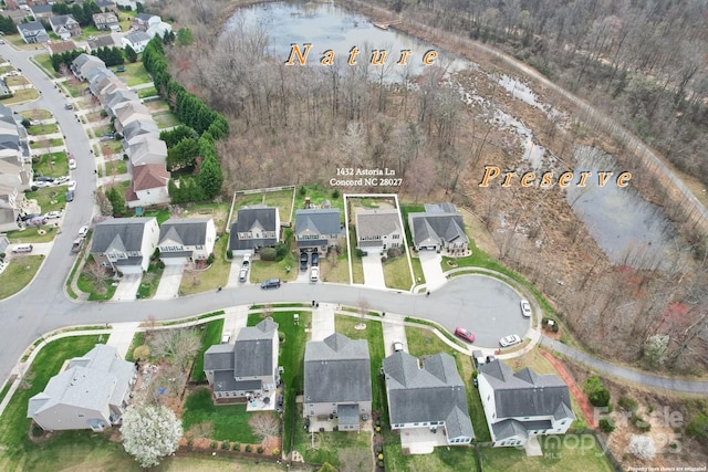 bird's eye view featuring a residential view