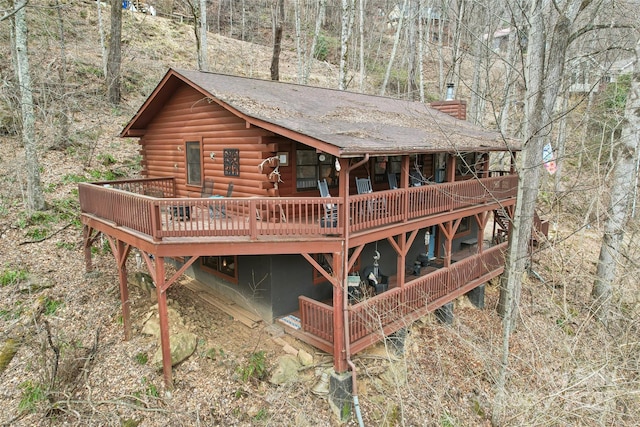 view of wooden deck