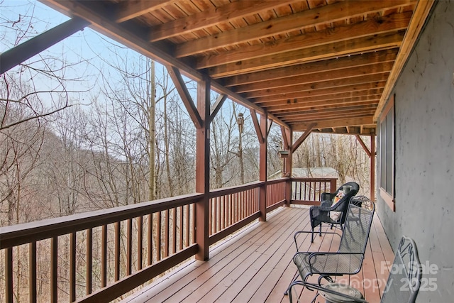 view of wooden terrace