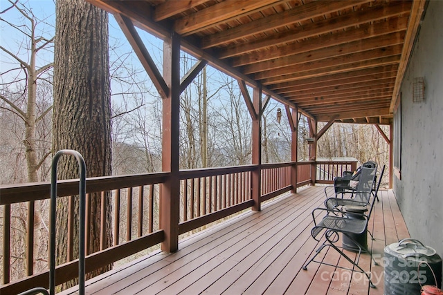 view of wooden deck