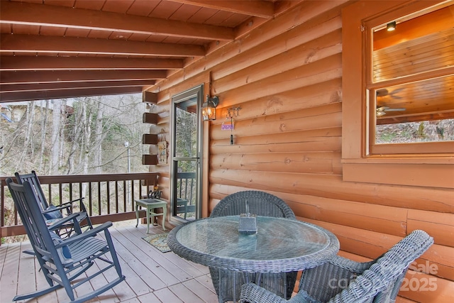 view of wooden terrace