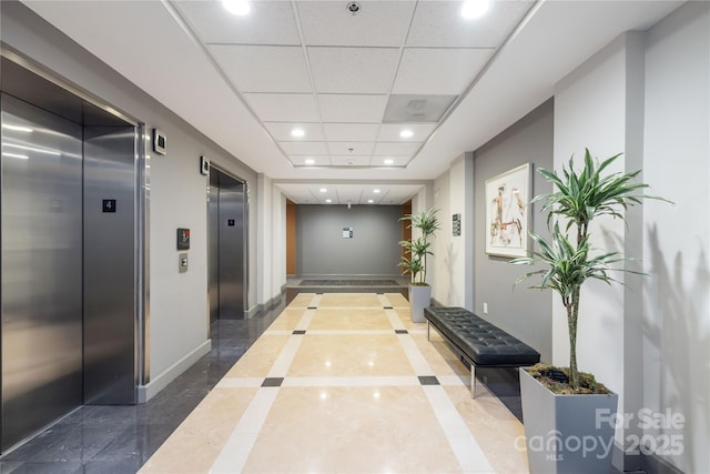 1320 Fillmore St Unit 419, Charlotte, NC 28203 - common area featuring recessed lighting and a drop ceiling