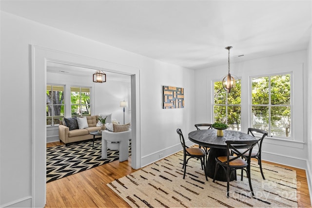 dining room featuring wood finished floors