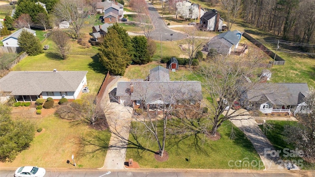 birds eye view of property featuring a residential view