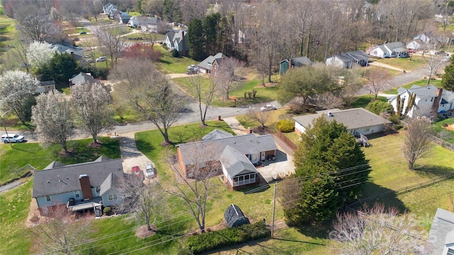 aerial view featuring a residential view