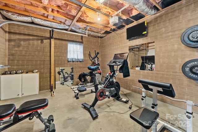 view of workout area