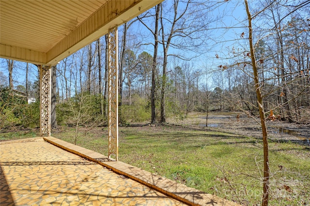 view of yard with a patio