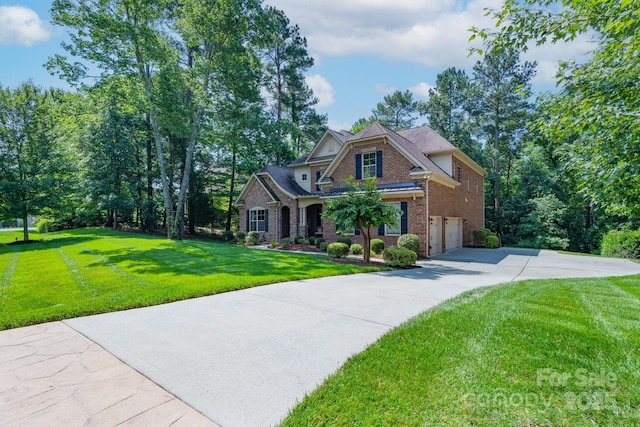 303 Ridge Reserve Dr Unit 29, Clover, SC 29710 - view of front facade featuring driveway, an attached garage, a front yard, and brick siding