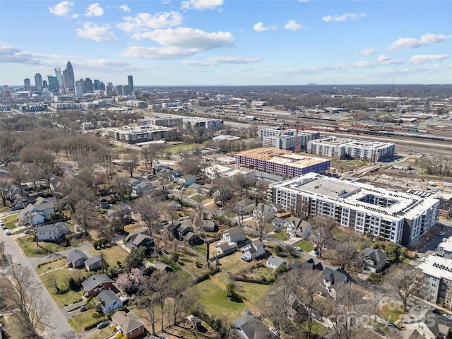 birds eye view of property featuring a view of city