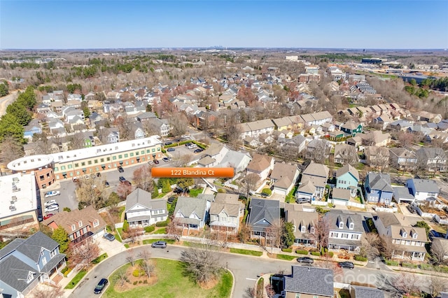 aerial view featuring a residential view