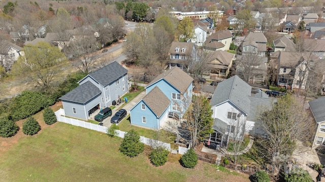 aerial view with a residential view