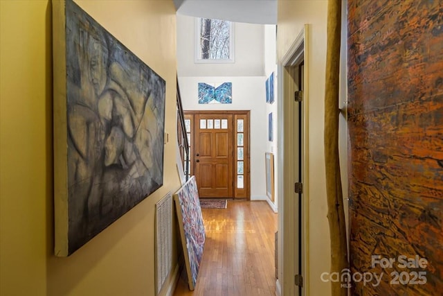 interior space featuring wood finished floors