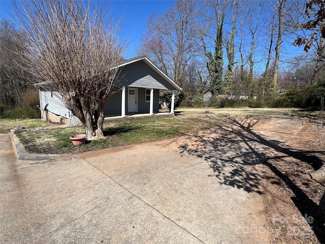 exterior space featuring covered porch