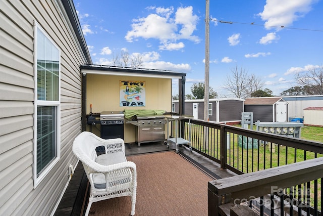 balcony with a grill