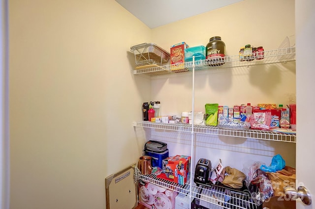 view of pantry