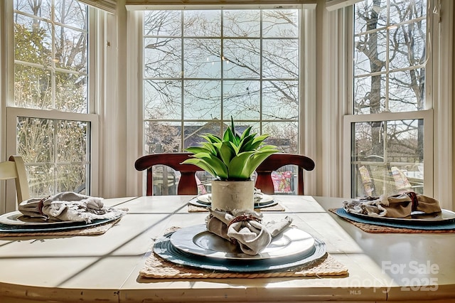 view of dining area