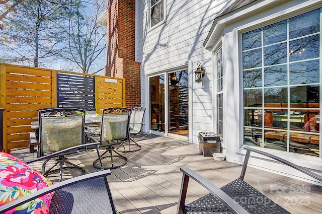 view of patio with outdoor dining area