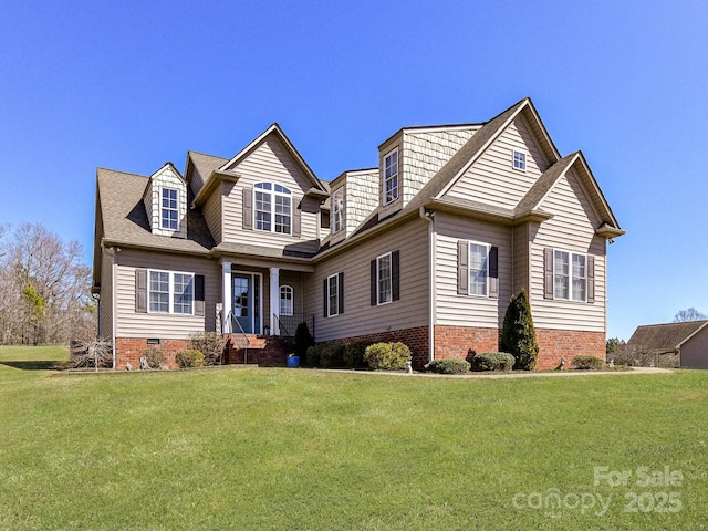 816 Springs Rd, Dallas, NC 28034 - view of front of property with a front yard and crawl space