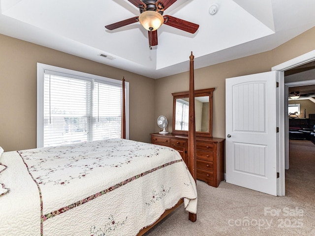816 Springs Rd, Dallas, NC 28034 - bedroom with light colored carpet and a ceiling fan