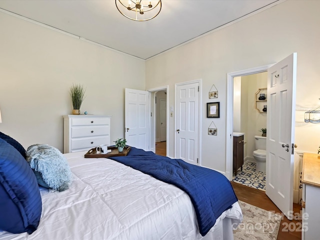 bedroom with ensuite bathroom