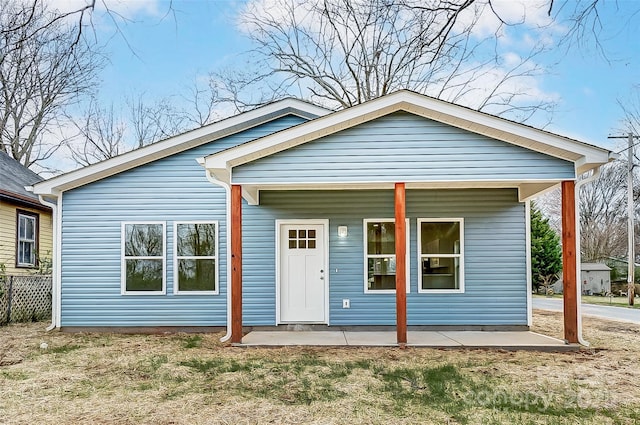 view of bungalow