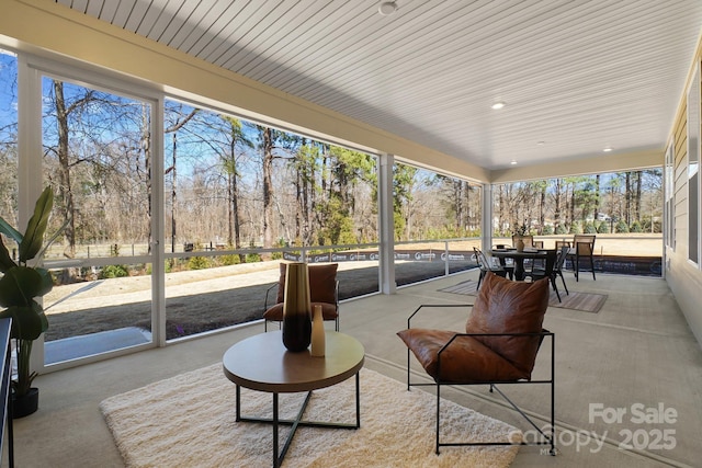 sunroom with plenty of natural light