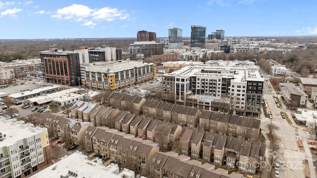 bird's eye view with a view of city