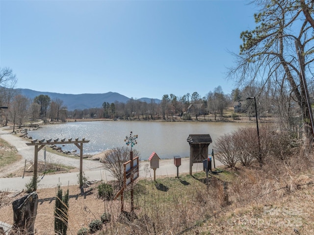 view of water feature featuring a mountain view