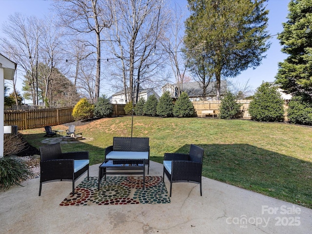 view of patio / terrace featuring a fenced backyard