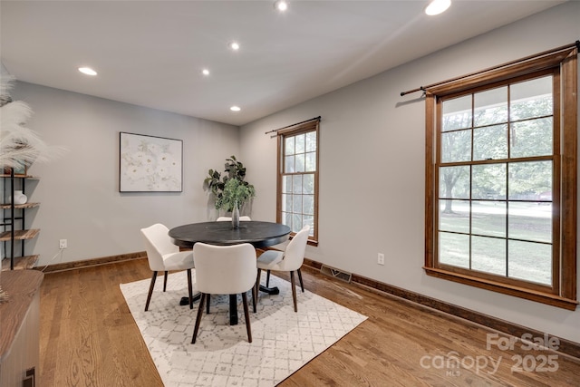 6688 Pine Forest Dr, York, SC 29745 - dining room with recessed lighting, baseboards, and wood finished floors