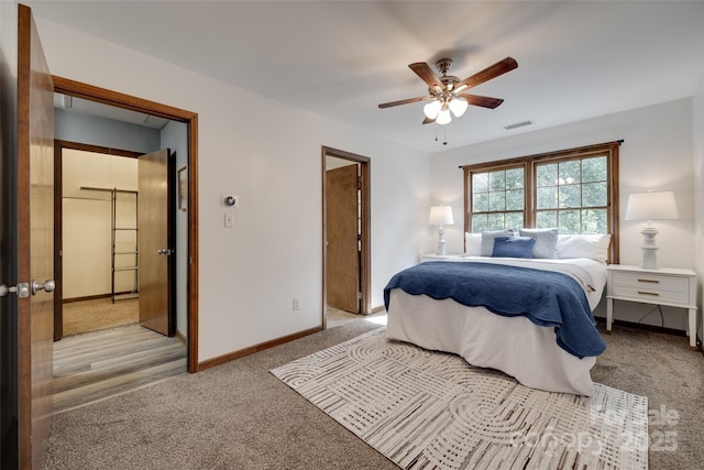 6688 Pine Forest Dr, York, SC 29745 - bedroom featuring carpet floors, baseboards, and ceiling fan