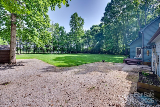 6688 Pine Forest Dr, York, SC 29745 - view of green lawn with a deck