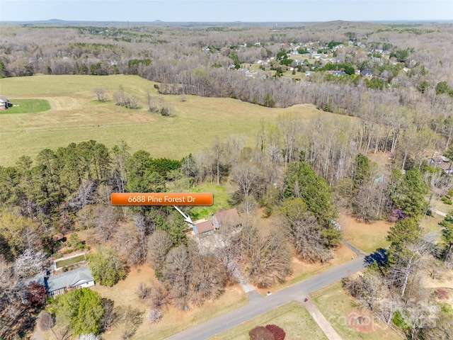 6688 Pine Forest Dr, York, SC 29745 - aerial view of property and surrounding area with a forest