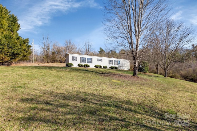 view of front of house with a front yard