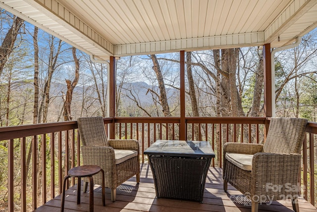 view of wooden terrace