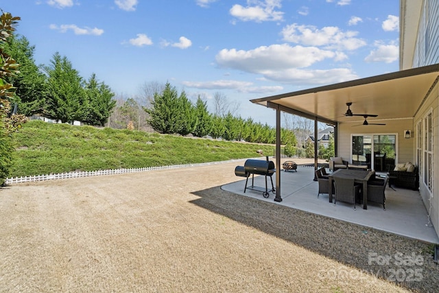 8310 Sandstone Crest Ln, Indian Land, SC 29707 - view of patio with ceiling fan and an outdoor hangout area
